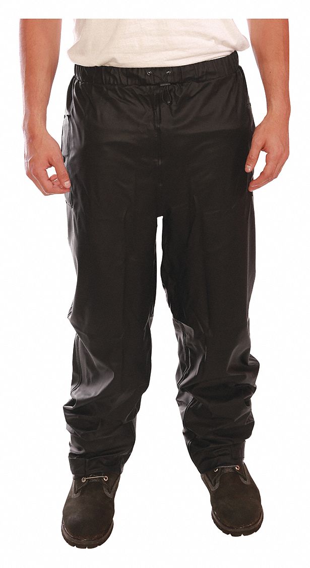 RAIN PANTS,XL,BLACK,UNISEX,POLYURETHANE