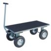 Shock-Absorbing Wagon Trucks with Nonslip Flush Metal Deck