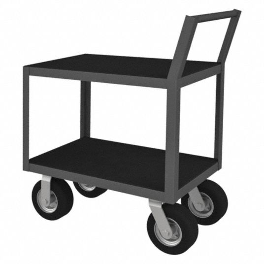 1,200 lb Load Capacity, Gray, Low-Profile Instrument Cart with Flush ...