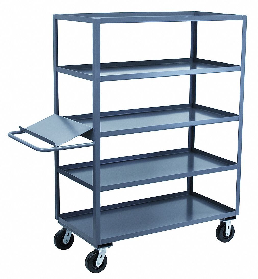 Order Picking Stock Cart, Load Capacity 3000 lb, Number of Shelves 5 ...