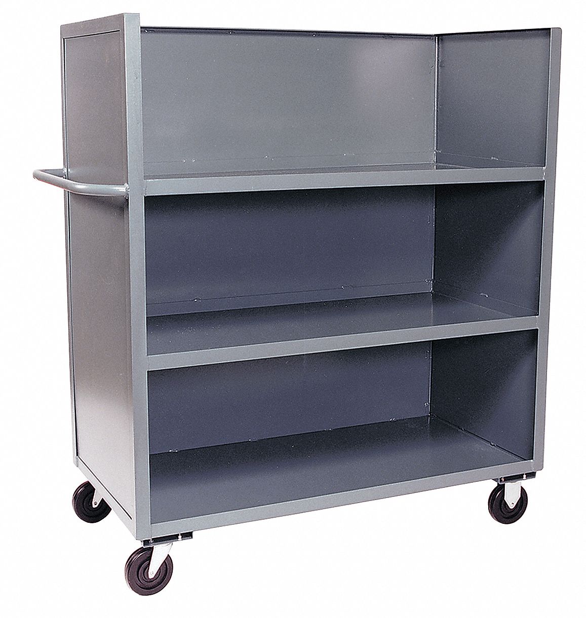 3 Sided Solid Truck, 3000 lb, 4 Number of Shelves, 48 in x 30 in - Grainger