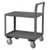 Low-Profile Utility Carts with Lipped & Flush Metal Shelves