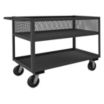 Utility Carts with See-Through Ventilated Walls & Lipped Metal Shelves