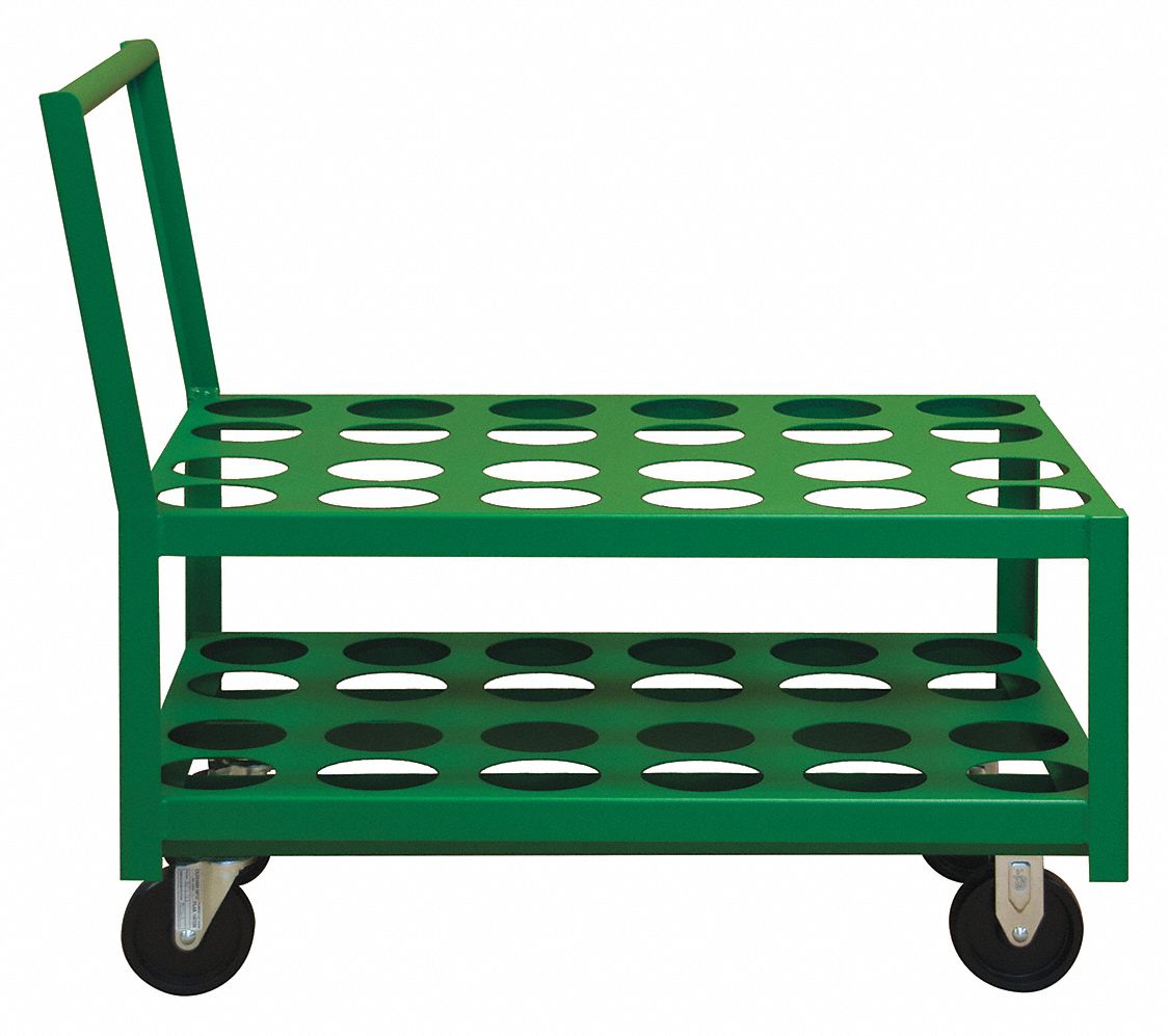 FOUR-WHEEL VERTICAL MEDICAL CYLINDER CART, 1,400 LB LOAD CAPACITY, VERTICAL