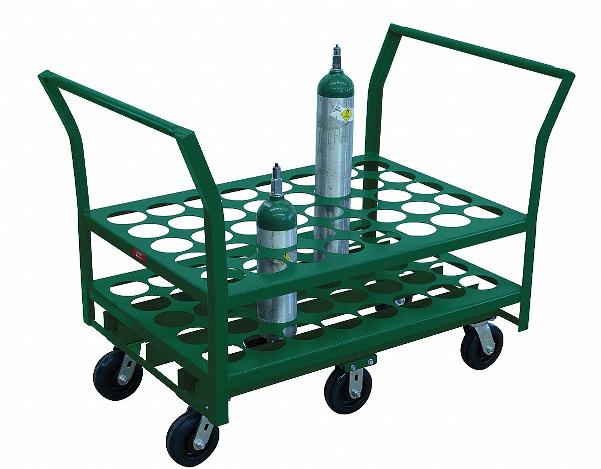 Medical Cylinder Cart, 2000 lb Load Capacity Grainger