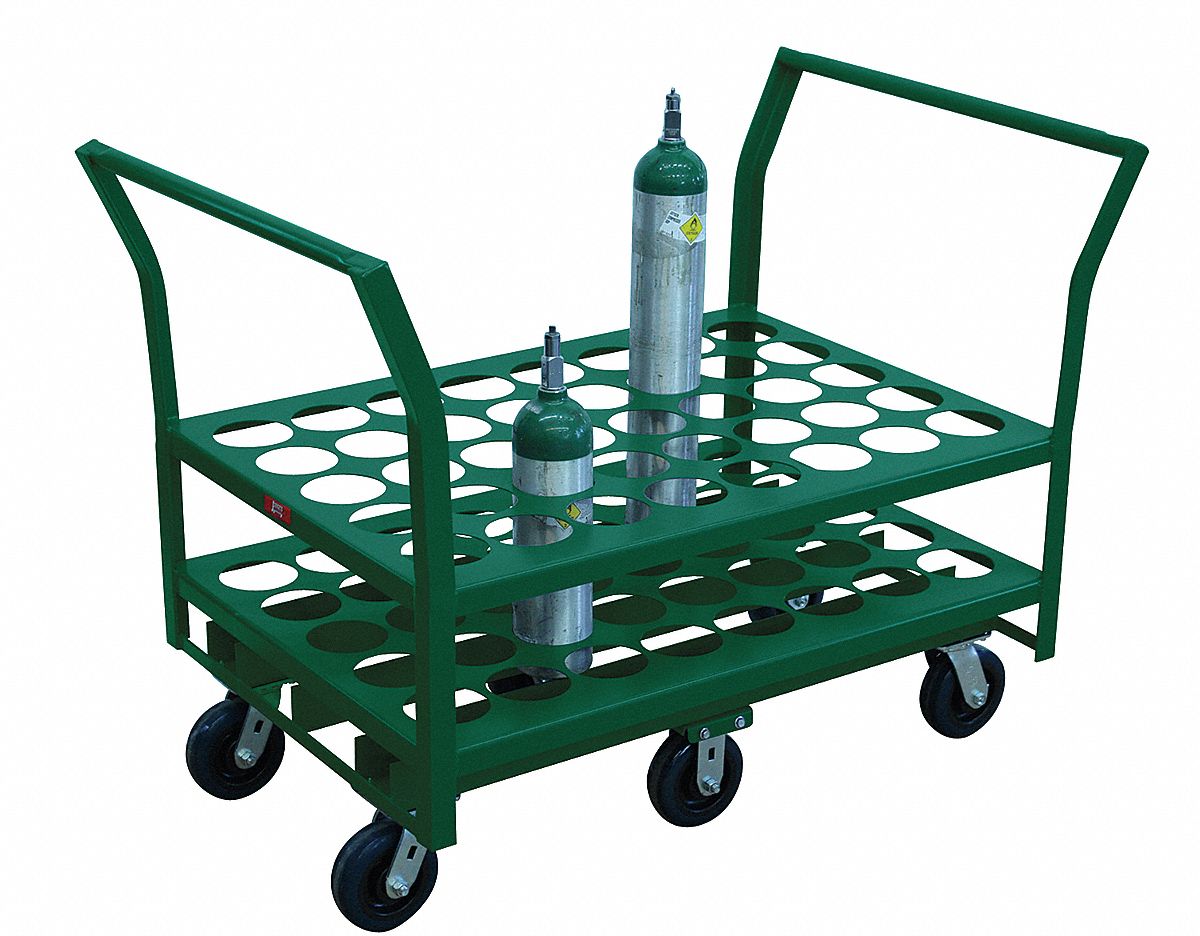 Medical Cylinder Cart, 2000 lb Load Capacity - Grainger