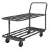 Easy Access & Load Low-Profile Utility Carts with Metal Shelves & Tube Frame