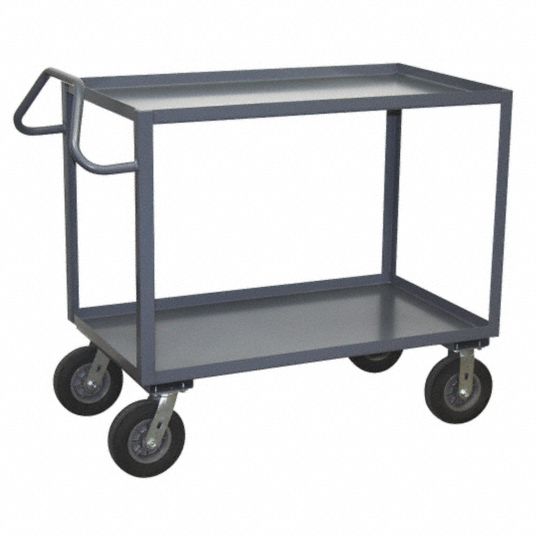 2 Shelf Utility Cart with Lips Up Jamco Size: 33.75 H x 36 W x 22 D