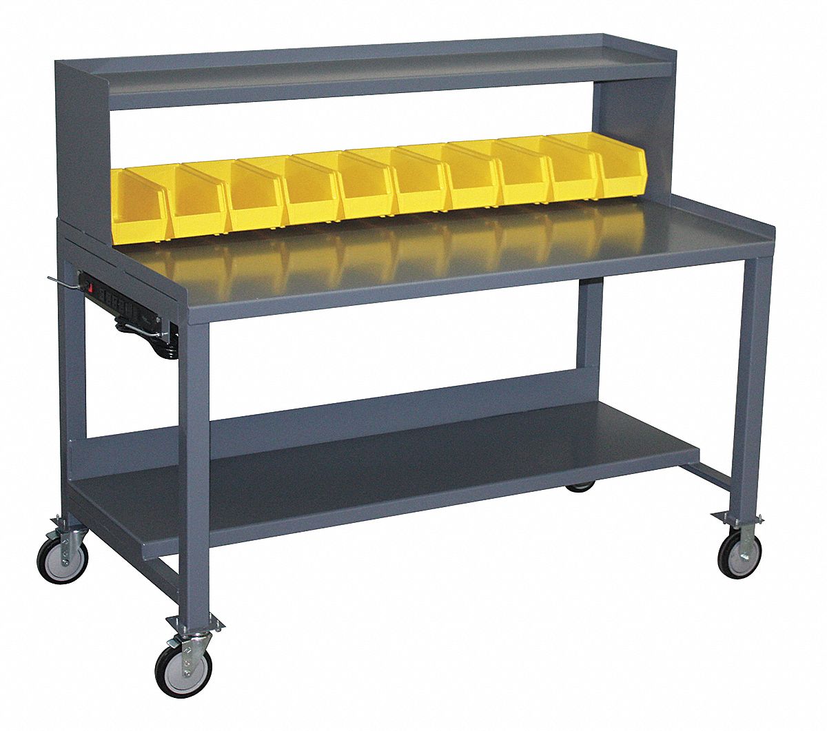 GRAINGER APPROVED Mobile Bin Cart, 1400 lb. Load Capacity, Yellow ...