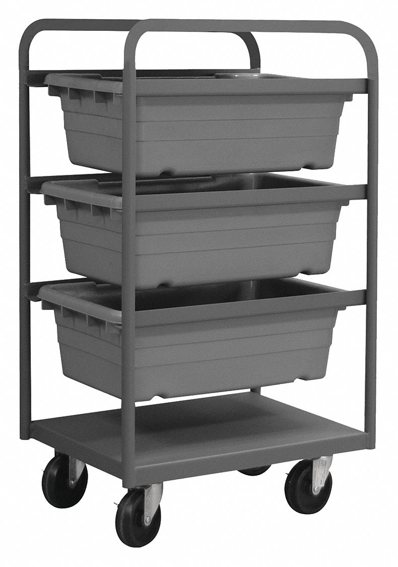 DURHAM MFG, 300 lb Load Capacity, 3 Bins/Tubs, Steel Vertical Rack