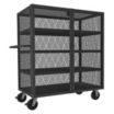 Dual-Latch Welded Mesh Security Carts with Fixed Shelves