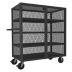 Dual-Latch Welded Mesh Security Carts with Fixed Shelves