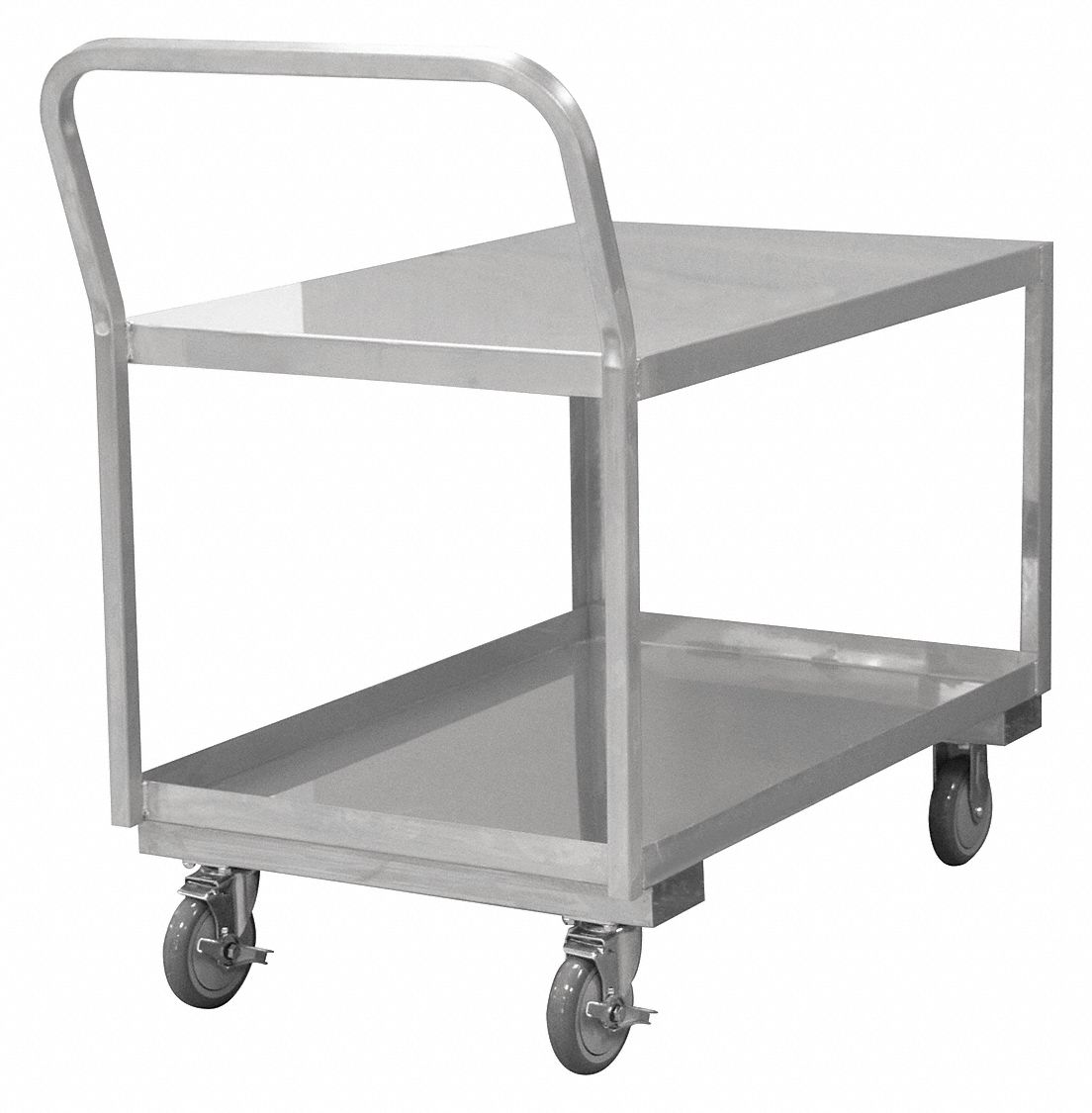 UTILITY CART, 1,200 LB LOAD CAPACITY, 48 IN X 30 IN, 2 SHELVES, RAISED