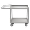 Corrosion-Resistant Order-Picking Utility Carts with Lipped Metal Shelves