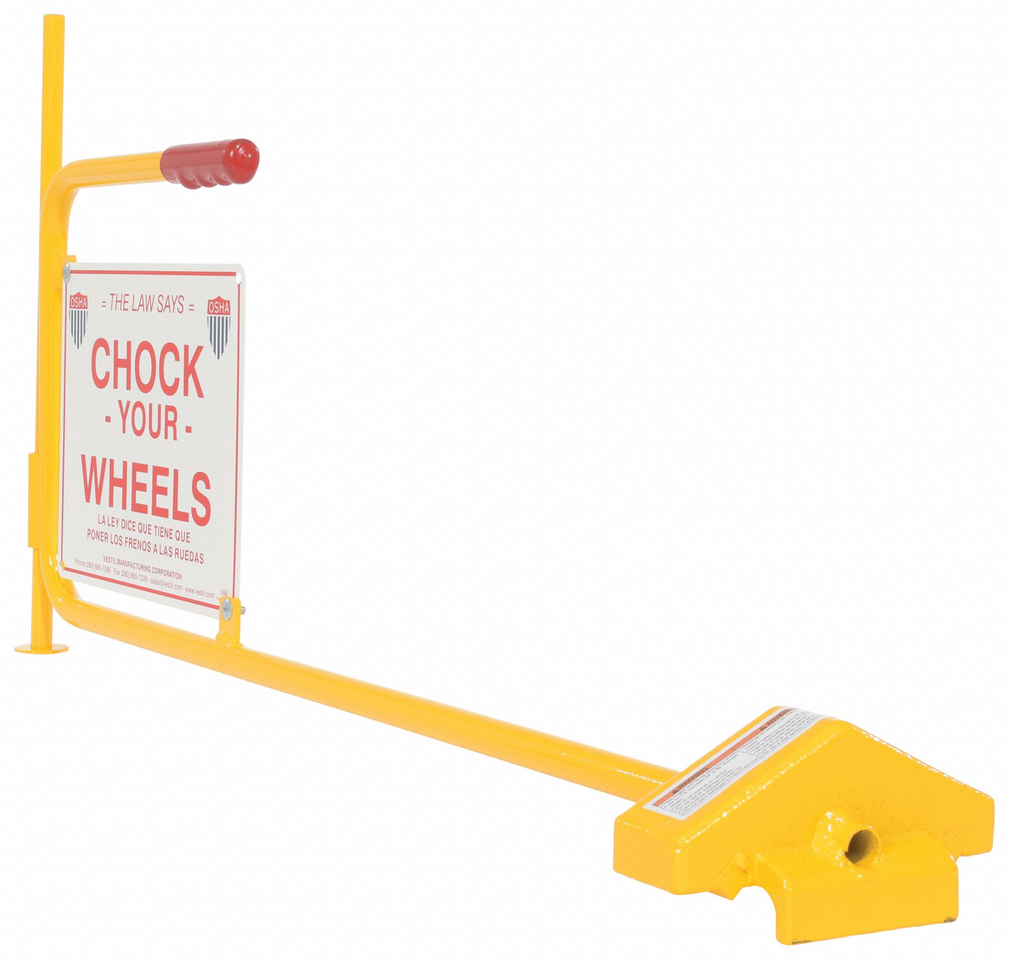 UNIVERSAL STEEL RAIL CHOCK, YELLOW, STEEL