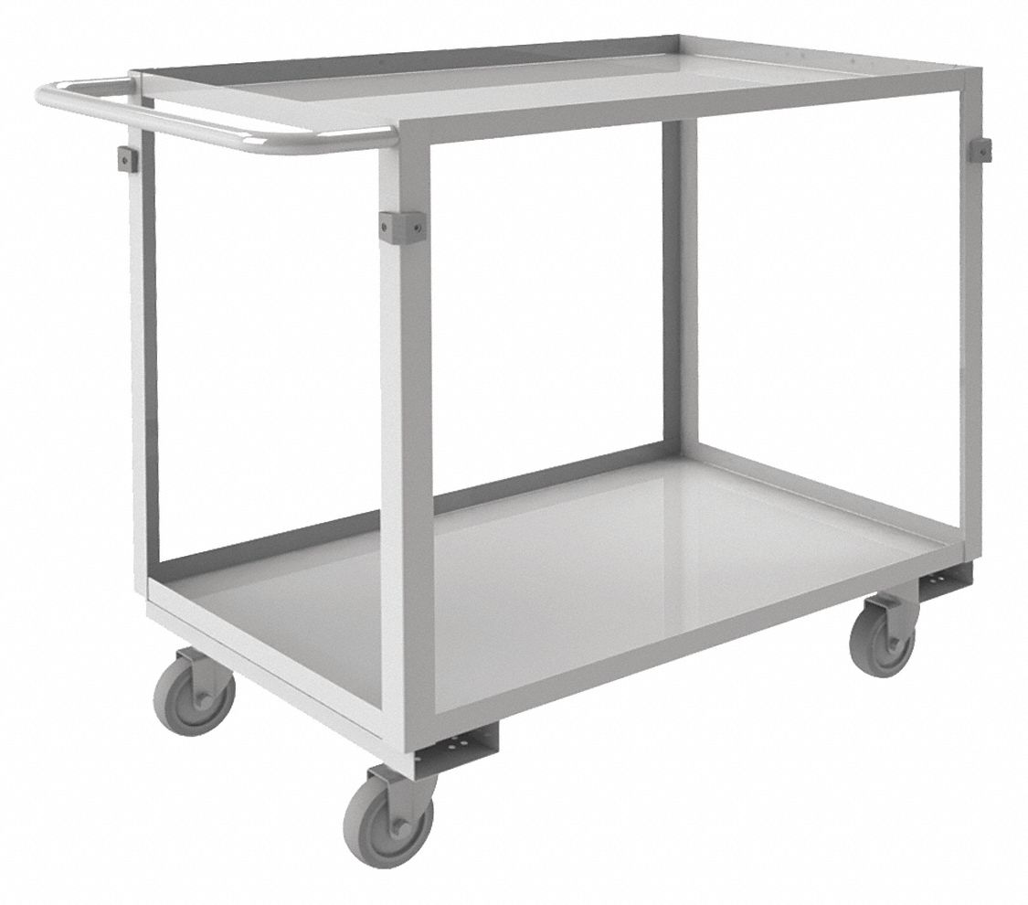 600 lb Load Capacity, CorrosionResistant Utility Cart with Lipped