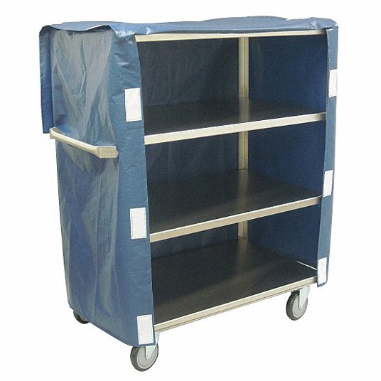 Bulk Linen Cart: 600 lb Load Capacity, 40 in Overall Lg, 23 in Overall Wd, Blue