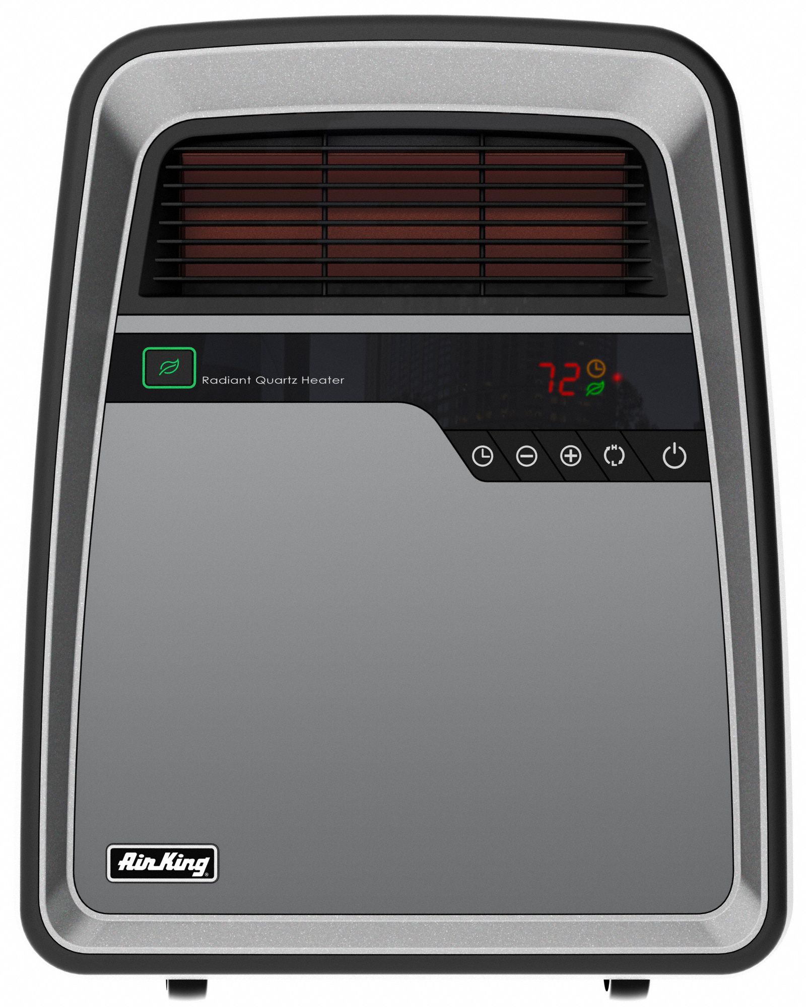 AIR KING Portable Electric Heater 900W/1500W, 2 Heat Settings, Silver