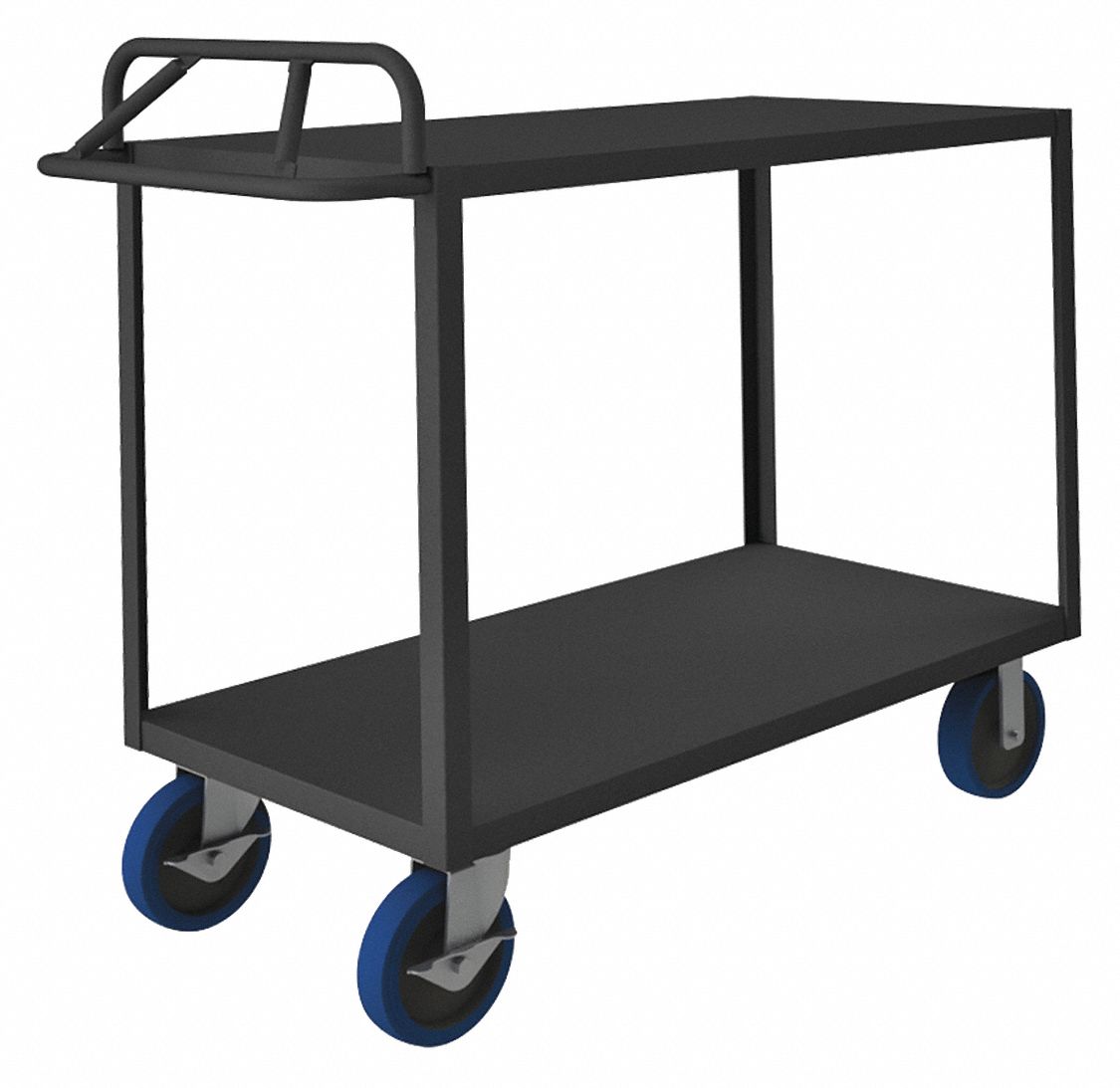 UTILITY CART WITH FLUSH METAL SHELVES, 3,600 LB LOAD CAPACITY, 48 IN X 24 IN