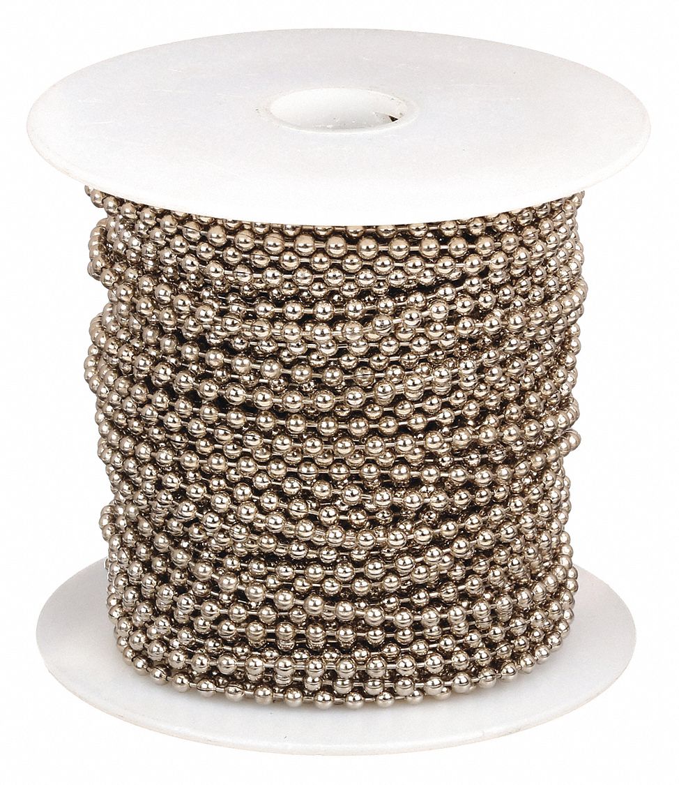 BALL CHAIN 100FT NICKL PLATE