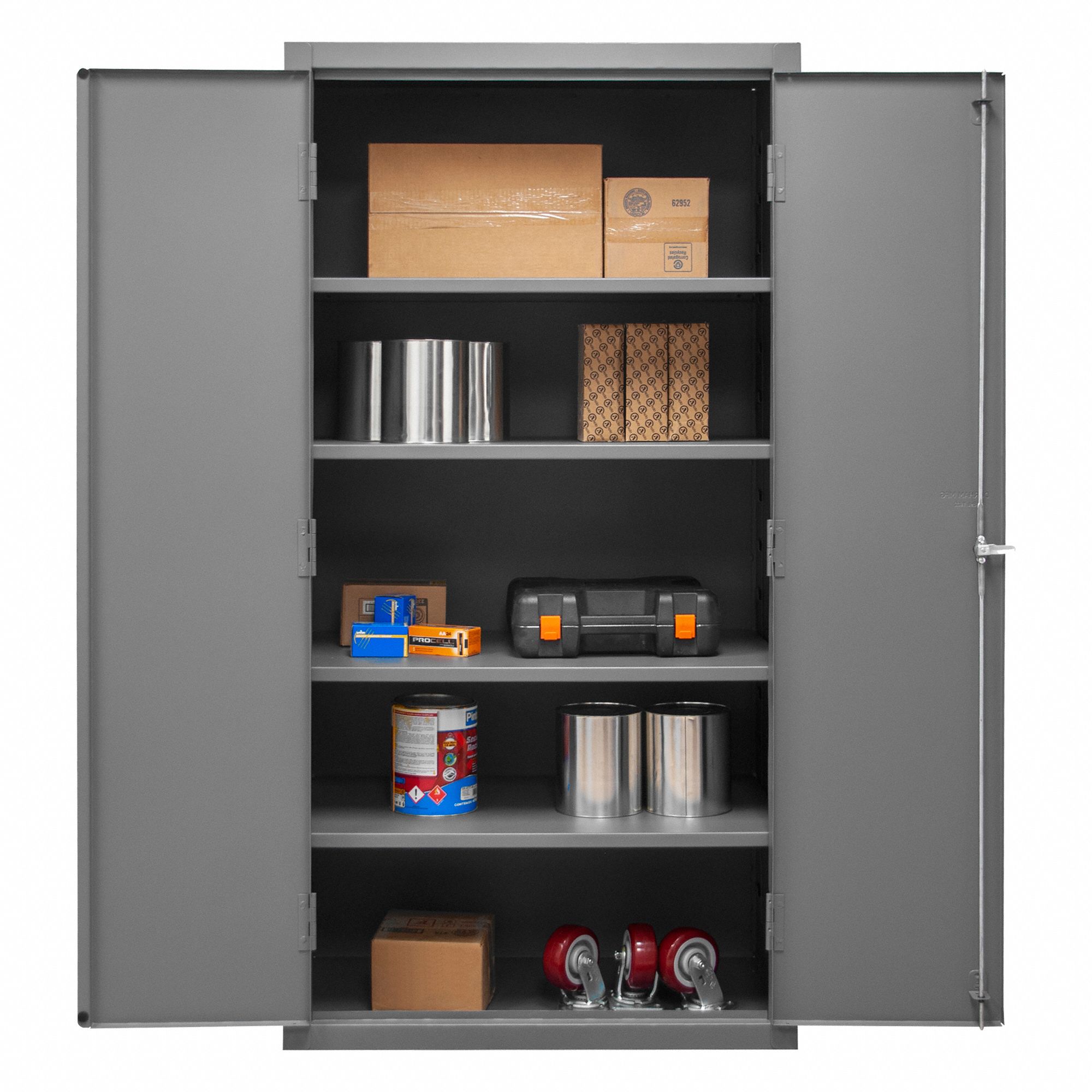 DURHAM MFG Storage Cabinet: 36 in x 24 in x 72 in, Swing Handle & Keyed ...