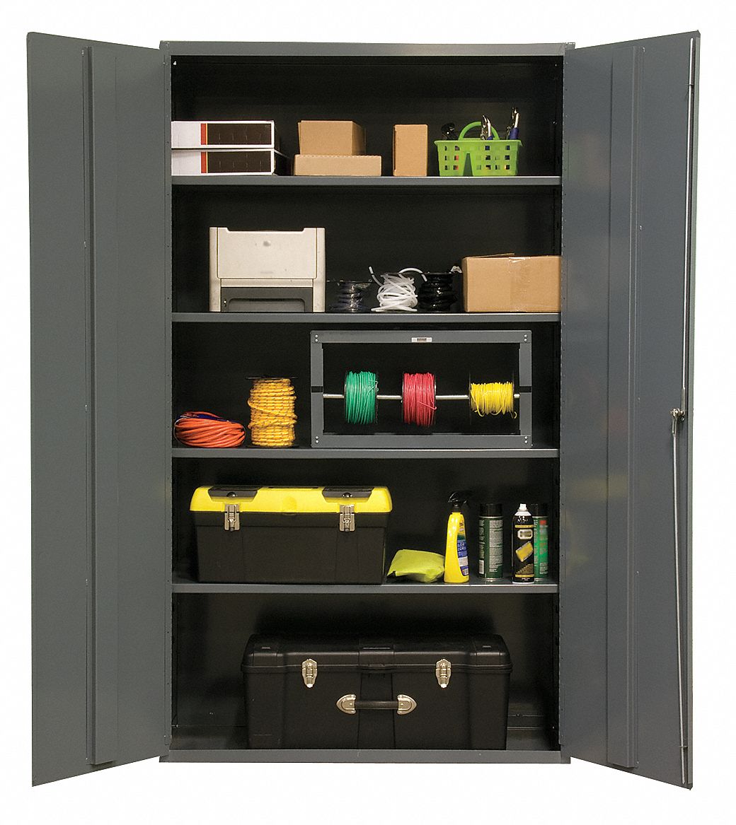 DURHAM MFG Storage 48 in x 24 in x 72 in, Swing Handle & Keyed