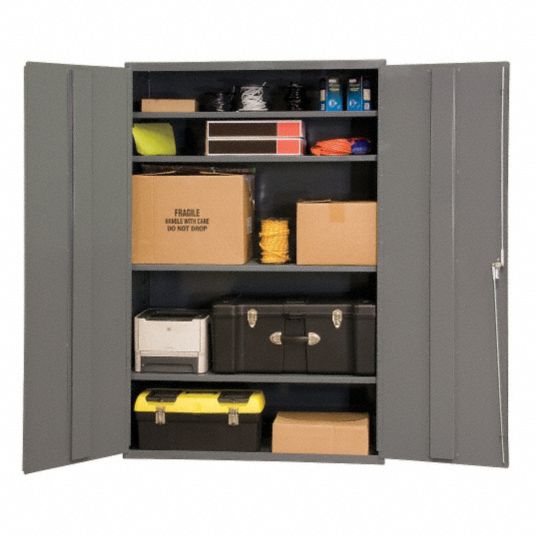 DURHAM MFG Storage Cabinet: 48 in x 24 in x 84 in, Swing Handle & Keyed ...