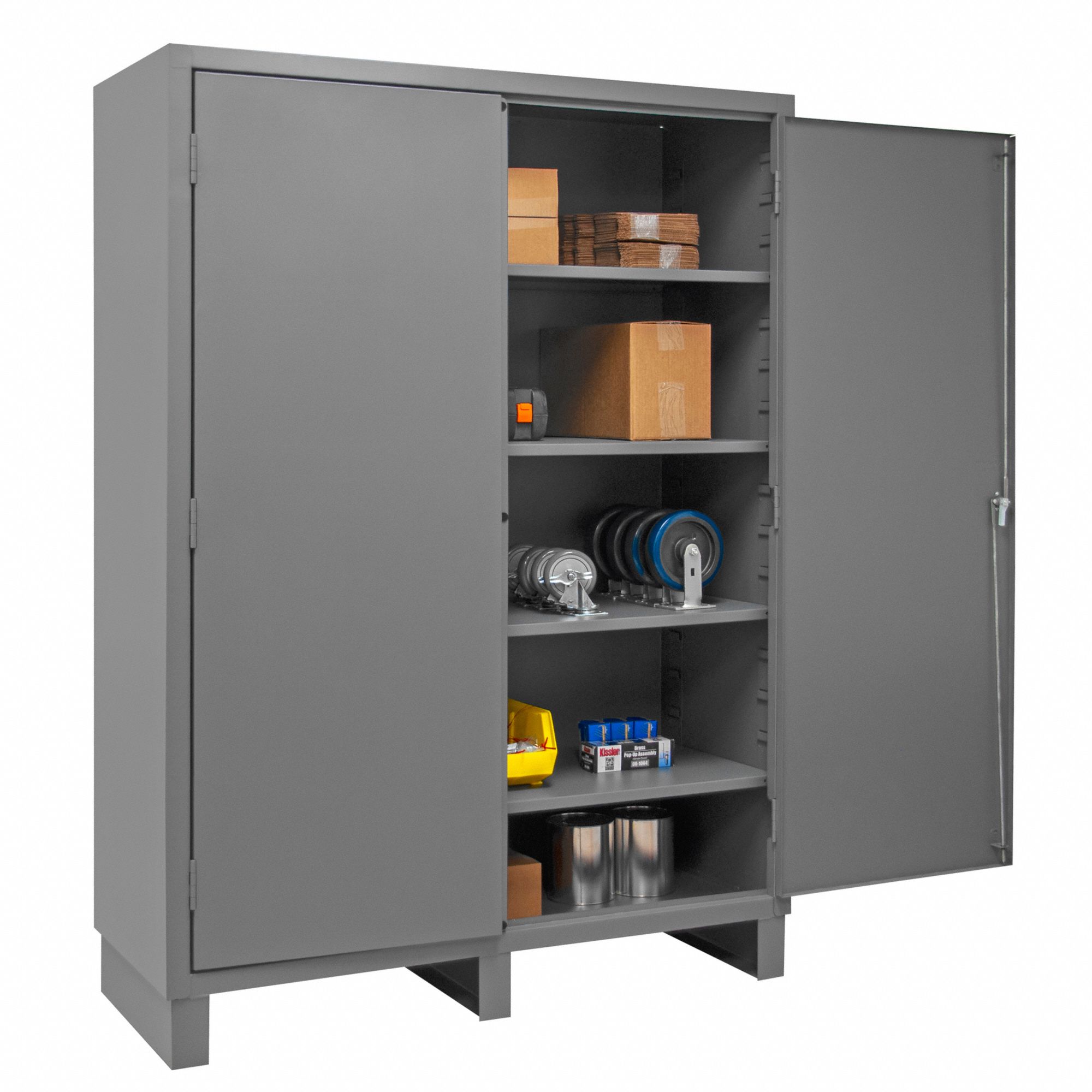 DURHAM MFG Storage Cabinet: 60 in x 24 in x 84 in, Swing Handle & Keyed ...