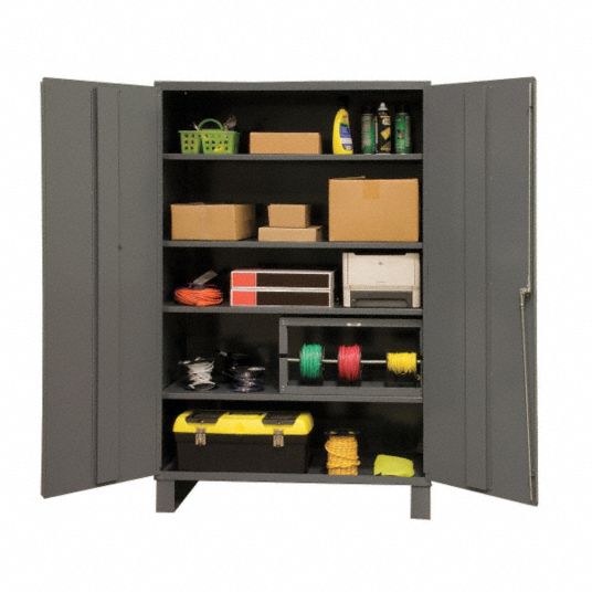 DURHAM MFG Storage Cabinet: 60 in x 24 in x 84 in, Swing Handle & Keyed ...