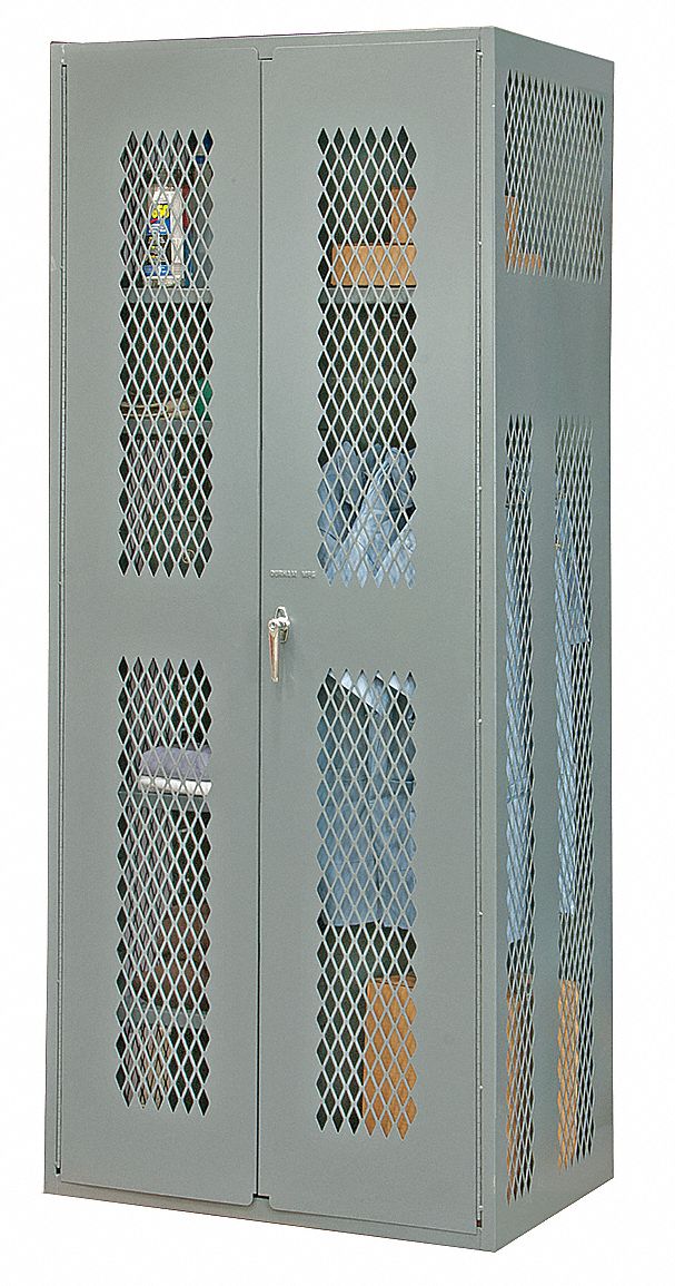 DURHAM Industrial Storage Gray, 84 in H X 36 in W X 18 in D