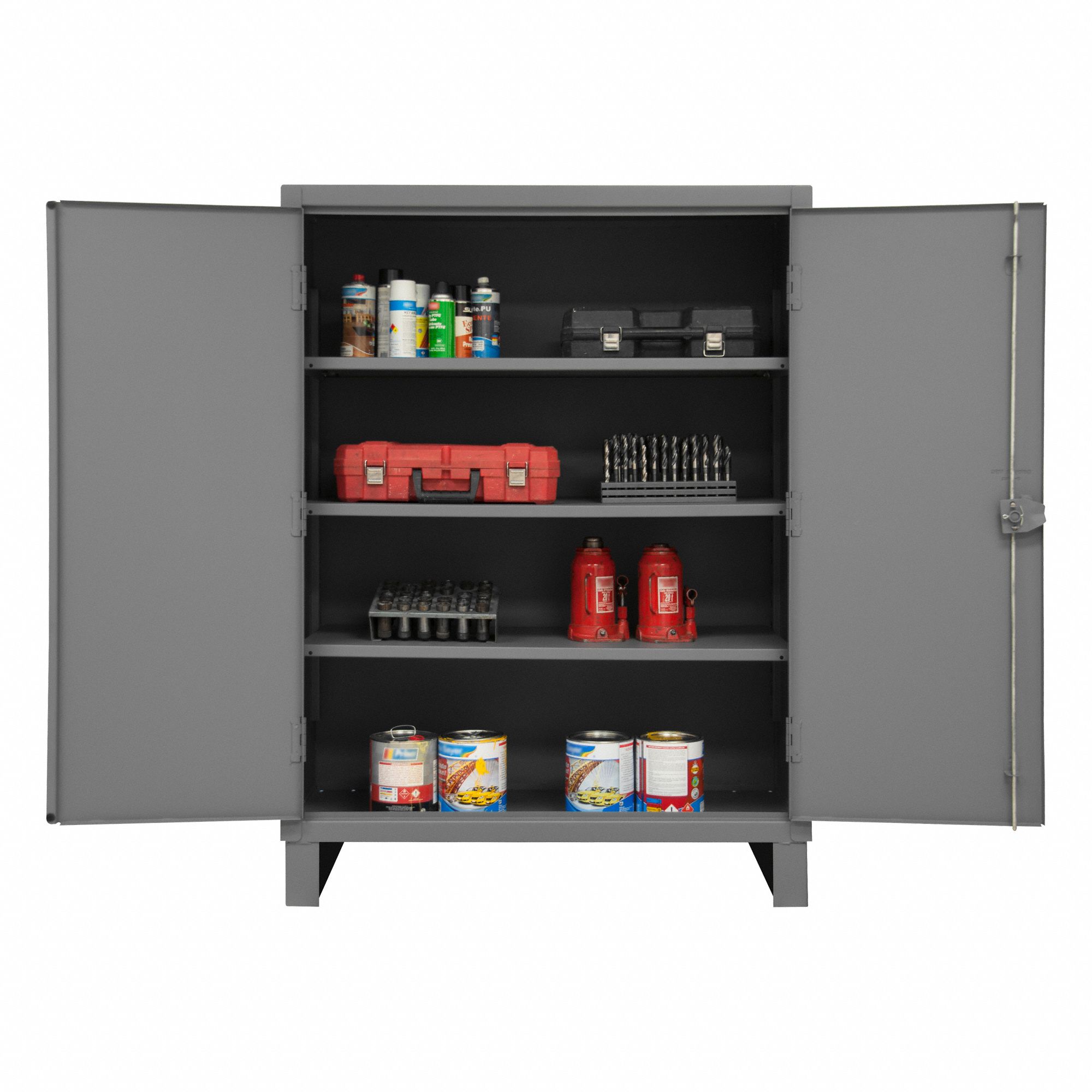 DURHAM MFG Storage Cabinet: 48 in x 24 in x 66 in, Swing Handle ...