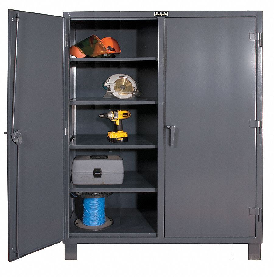 DURHAM Storage Cabinet, Gray, 78" Overall Height ...