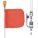 WARNING WHIP, LIGHT SOLD SEPARATELY, ORANGE, 8 FT OVERALL H, 11 IN FLAG H, 12 IN FLAG W