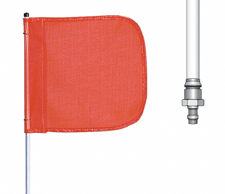 CHECKERS INDUSTRIAL PROD INC Banderin de Precaución,39" L del Asta