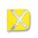 WARNING WHIP FLAG REFLEXITE X, YELLOW/WHITE, 16 IN FLAG H, 16 IN FLAG W, REFLECTIVE X