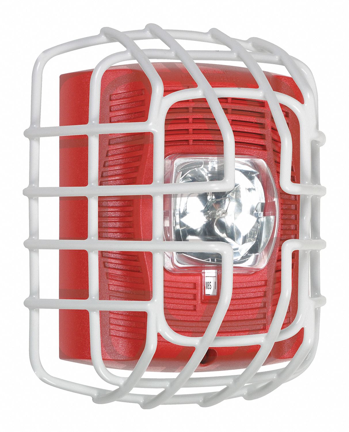 9-ga wire cage protects horn/strobe/spkr