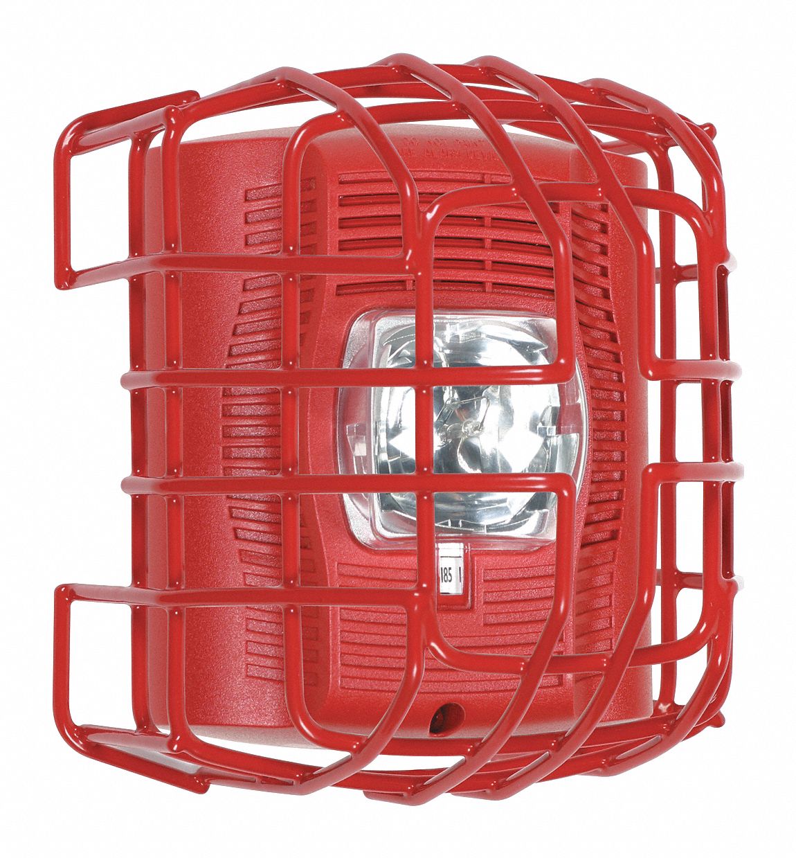 9-ga wire cage protects horn/strobe/spkr