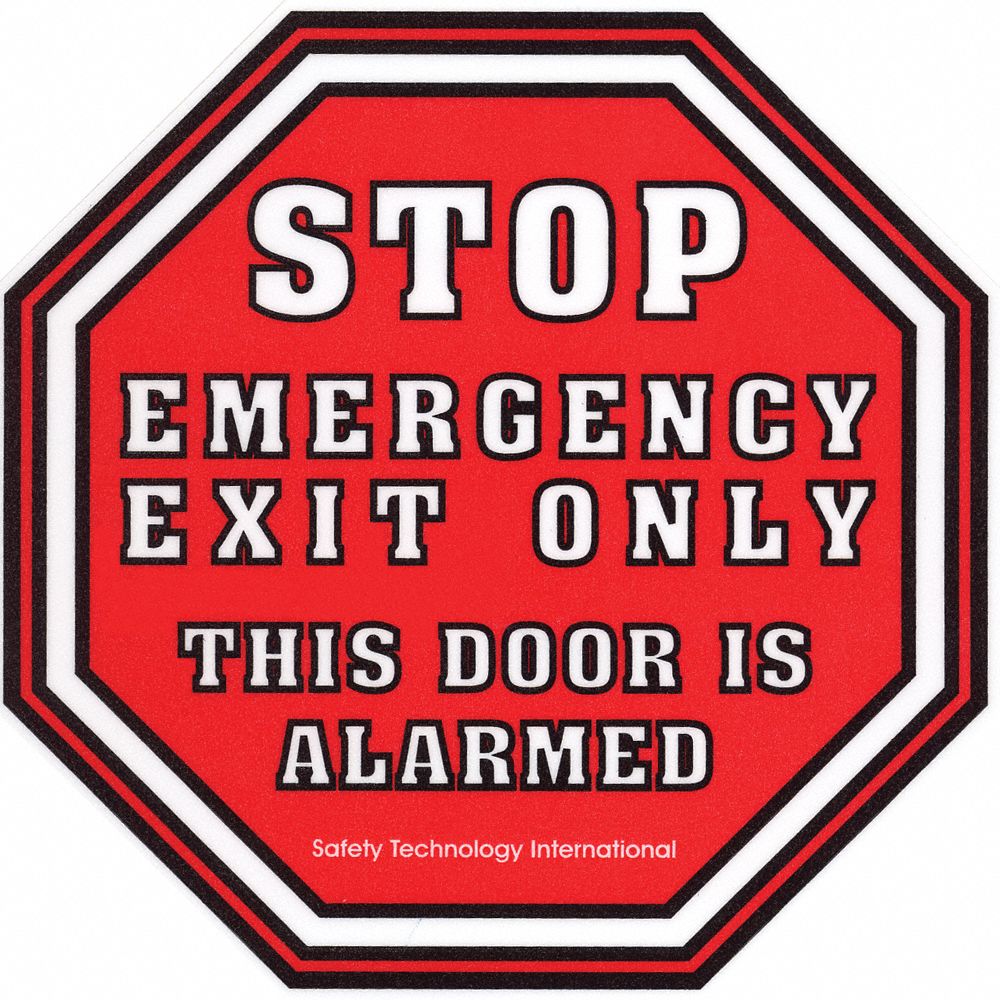 SAFETY TECHNOLOGY INTERNATIONAL Exit Door Alarm Key Lock, Horn, 30 sec