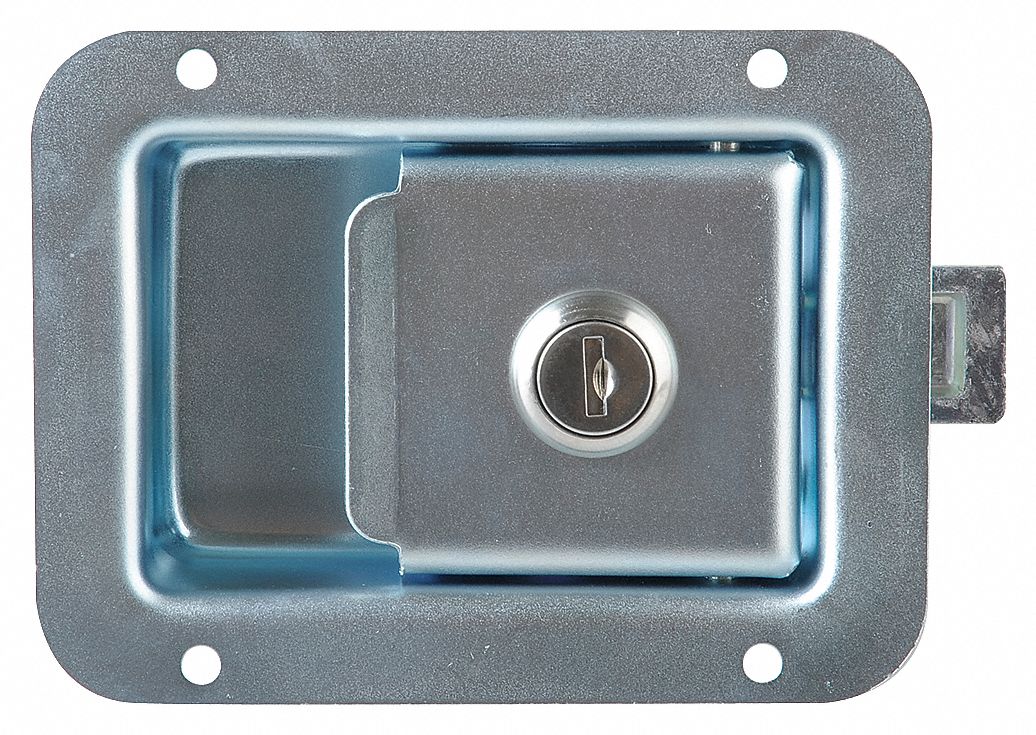 PADDLE LATCH,SILVER,H 3 5/8 IN