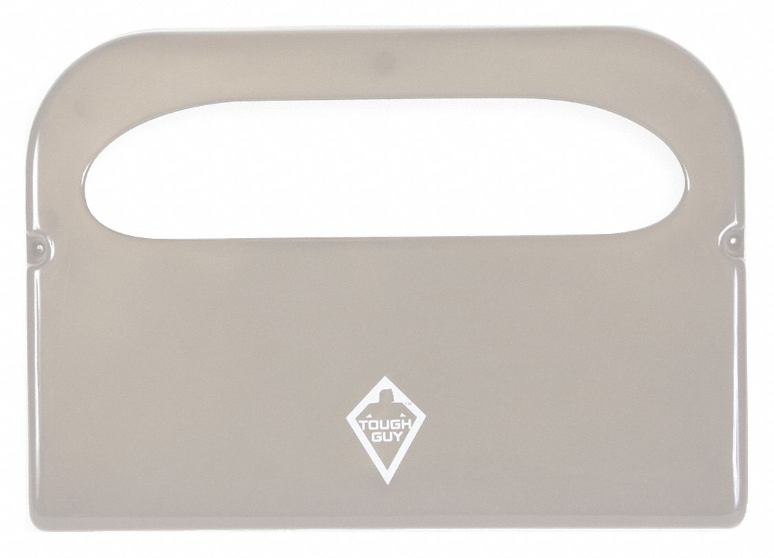 TOUGH GUY TOILET SEAT COVER DISPENSER,1/2 FOLD, 500 SEAT COVERS, GRAY, PLASTIC Toilet Seat