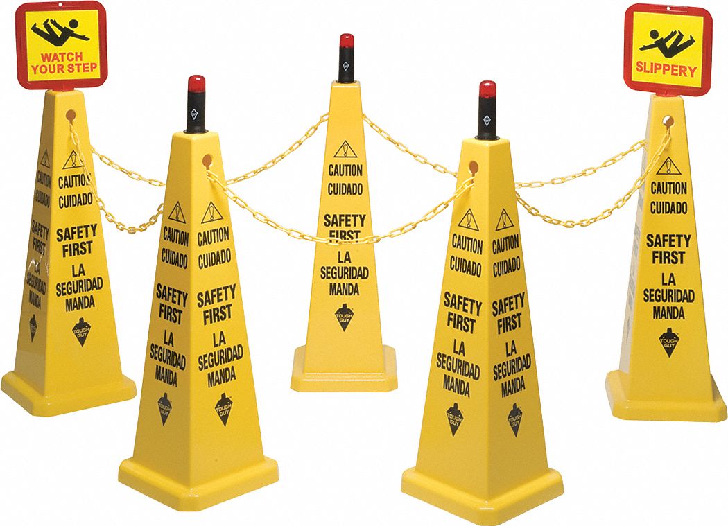 TRFC CONE KIT,SAFETY FIRST,YELLOW