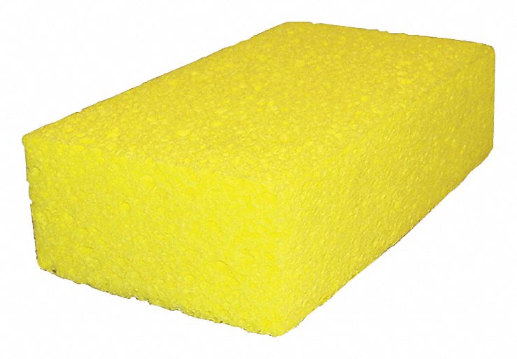 SPONGE,YELLOW,4-5/16IN L,7-1/2IN W