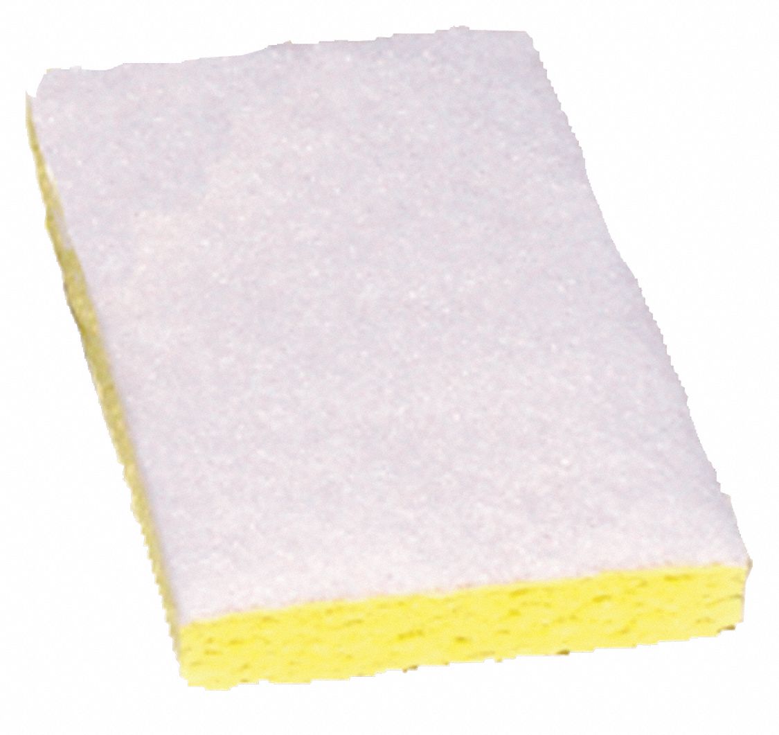 SCOURING PAD,WHITE,6IN L,3-1/2IN W,