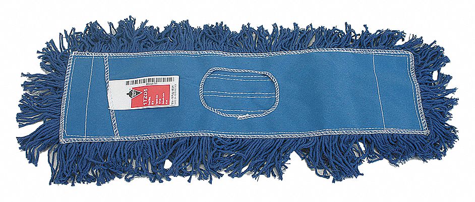 DUST MOP,CUT END,SZ 24 IN,BLUE