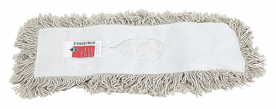 DUST MOP,CUT END,SZ 48 IN,WHITE