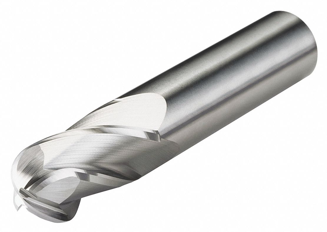 5/16" 4 Flute Ball Nose Long Carbide TiAlN Coated End Mill 