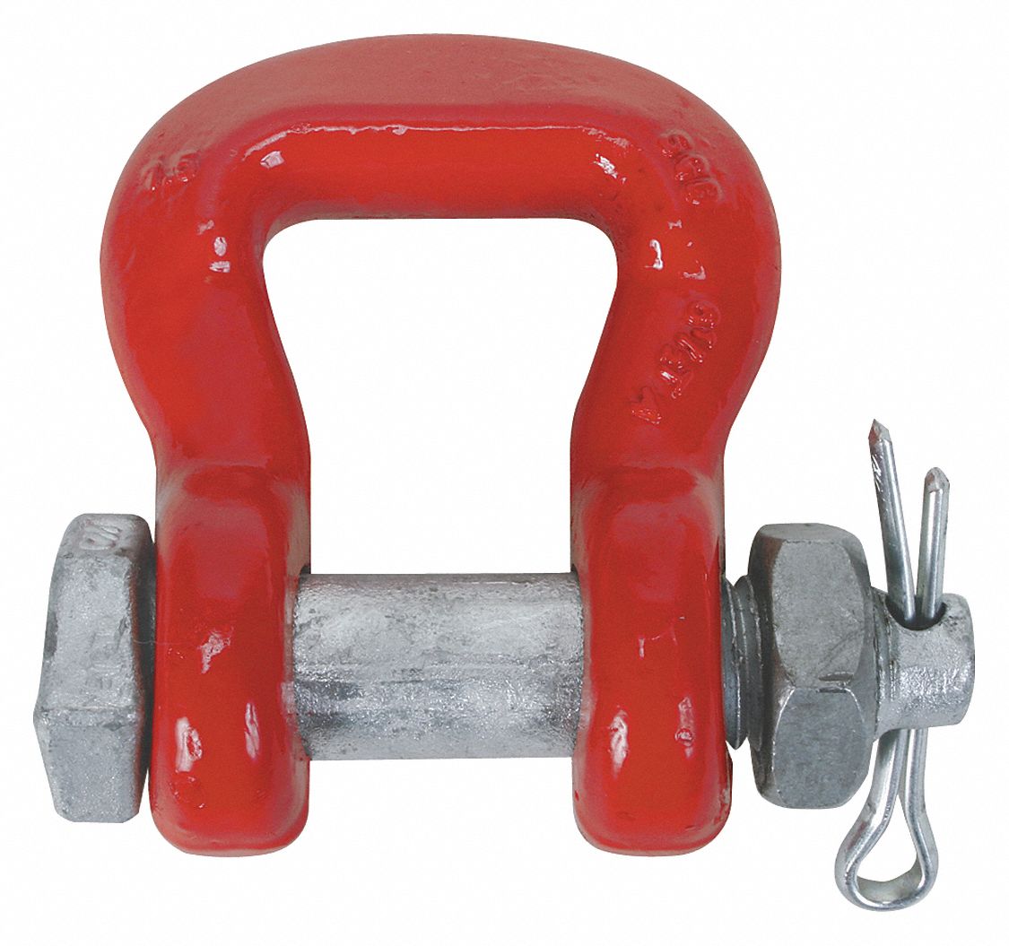 ALLOY SAFETY SHACKLE,ROUND PIN,7000