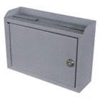 SUGGESTION BOX,STEEL,GRAY,3IN D