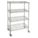 WIRE CART, 4 SHELF,CHROME,48X18X67