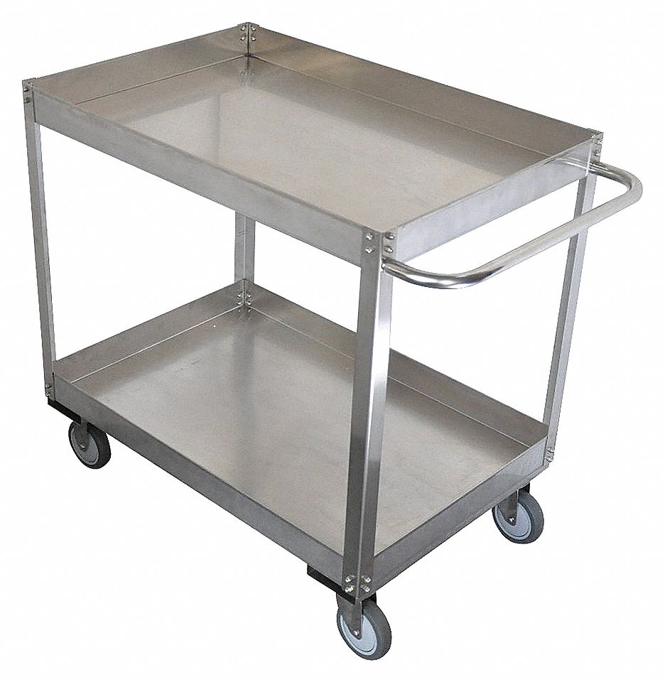 Unassembled Utility Cart,SS,41 L,1200 lb